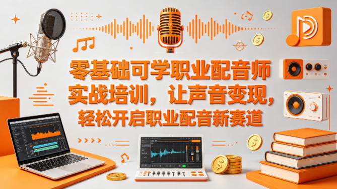 零基础可学职业配音师实战培训，让声音变现，轻松开启职业配音新赛道-办公驿站