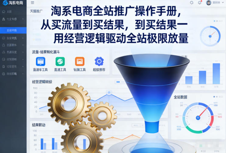 淘系电商全站推广操作手册，从买流量到买结果一用经营逻辑驱动全站极限放量-办公驿站