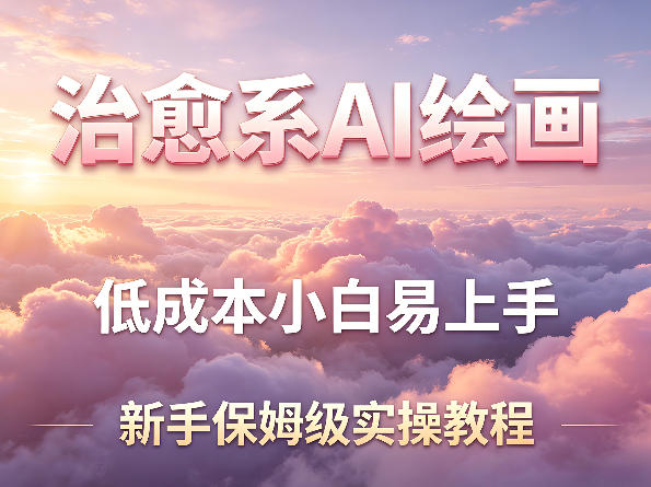 治愈系AI绘画提示词项目，低成本小白易上手，每天10分钟，新手保姆级实操教程-办公驿站