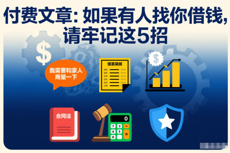 付费文章：如果有人找你借钱，请牢记这5招-办公驿站