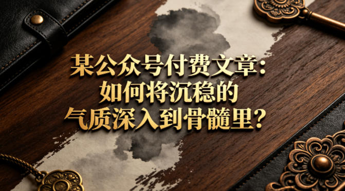 某公众号付费文章：如何将沉稳的气质深入到骨髓里？-办公驿站