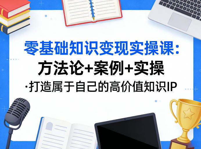 零基础知识变现实操课，方法论+案例+实操，打造属于自己的高价值知识IP-办公驿站