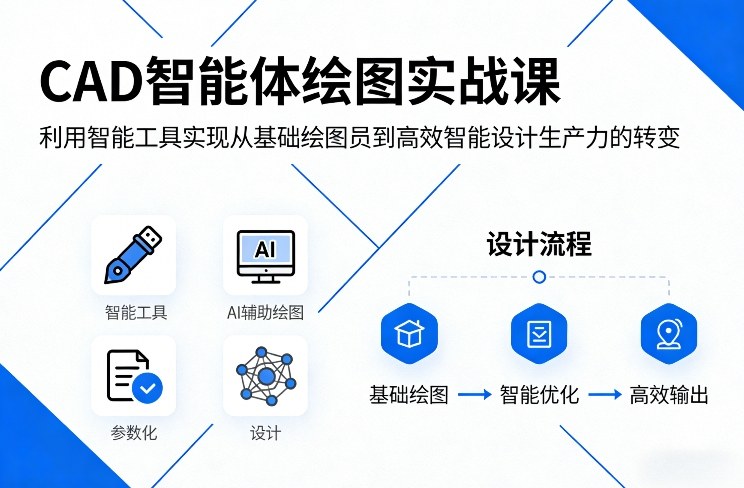 CAD智能体绘图实战课，利用智能工具，实现从基础绘图员到高效智能设计生产力的转变-办公驿站