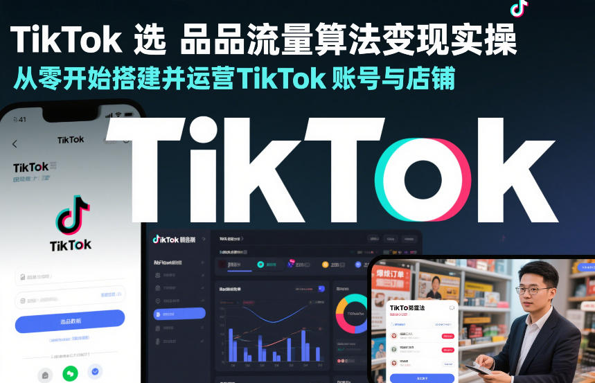 TikTok选品流量算法变现实操，从零开始搭建并运营TikTok账号与店铺-办公驿站