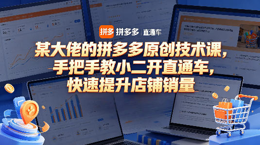 某大佬的拼多多原创技术课，手把手教小二开直通车，快速提升店铺销量-办公驿站