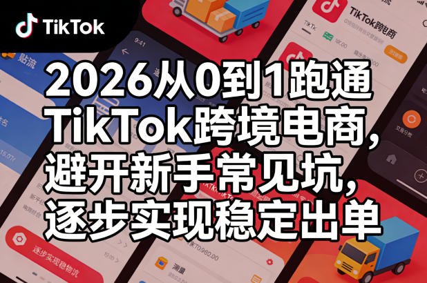 2026从0到1跑通TikTok跨境电商，避开新手常见坑，逐步实现稳定出单-办公驿站