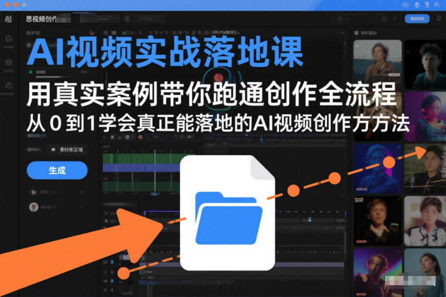 AI视频实战落地课，用真实案例带你跑通创作全流程，从0到1学会真正能落地的AI视频创作方法-办公驿站