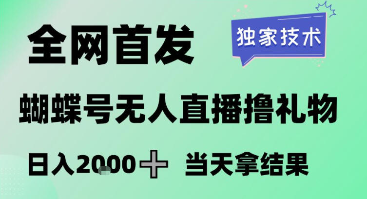 2026最新蝴蝶号无人直播掘金，独家技术，全网首发小白做了一个月收益3W，长期稳定可做【揭秘】-办公驿站