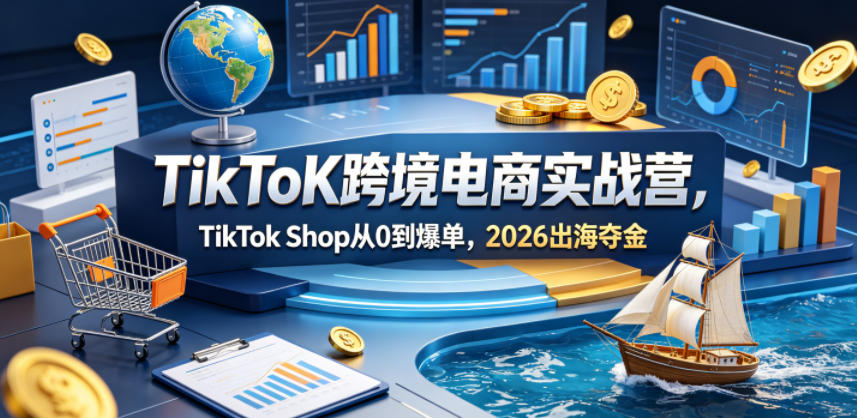 TikToK跨境电商实战营，TikTok Shop从0到爆单，2026出海夺金-办公驿站