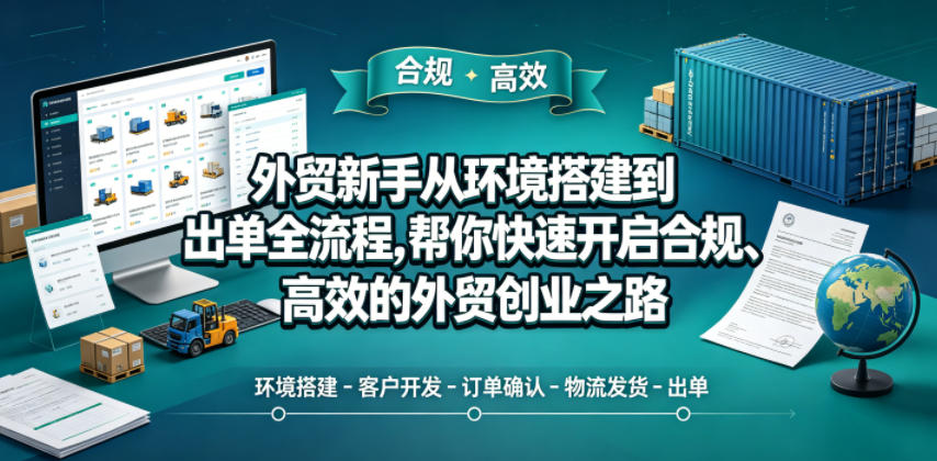 外贸新手从环境搭建到出单全流程，帮你快速开启合规、高效的外贸创业之路-办公驿站