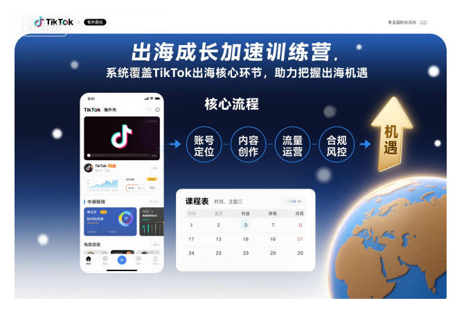 出海成长加速训练营，系统覆盖TikTok出海核心环节，助力把握出海机遇（更新）-办公驿站