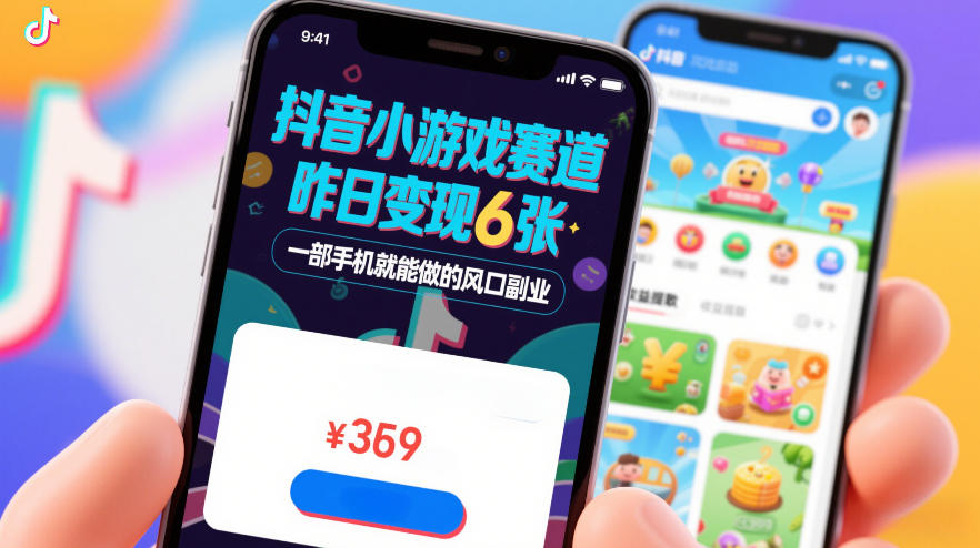 抖音小游戏赛道，昨日变现600+，零基础一部手机就能做的风口副业【揭秘】-办公驿站