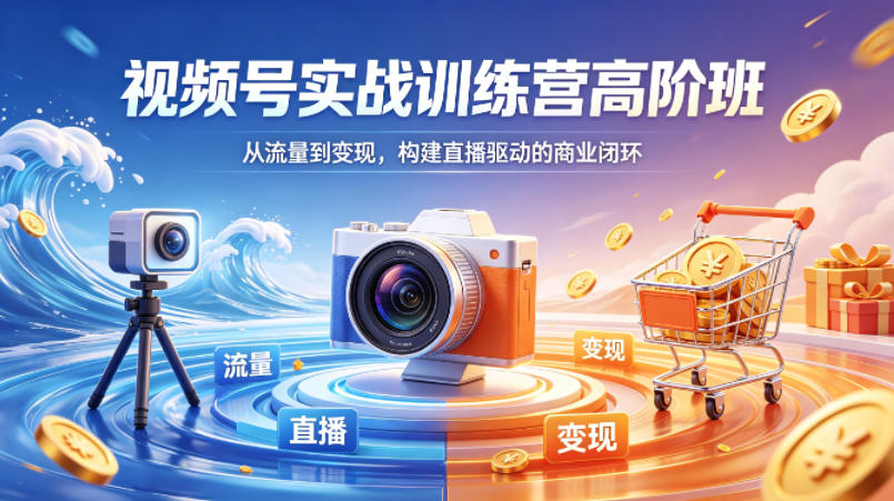 视频号实战训练营高阶班，从流量到变现，构建直播驱动的商业闭环（26年4月）-办公驿站