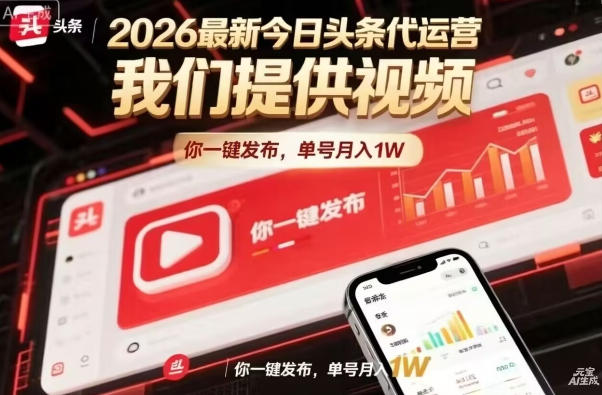 今日头条躺賺模式，你9我1，操作简单，一键发布，单机日入数百，长期合作【揭秘】-办公驿站