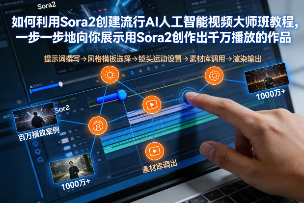 如何利用Sora2创建流行AI人工智能视频大师班，一步一步地向你展示用Sora2创作出千万播放的作品-办公驿站