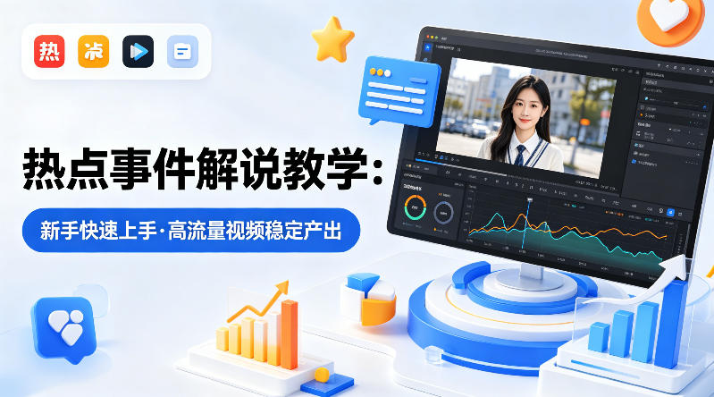 某大V的热点事件解说教学，新手也能快速上手，稳定产出高流量解说视频-办公驿站