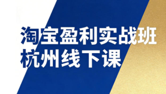 淘宝盈利实战班杭州线下课12月26-28日（音频+字幕），帮你掌握SOP流程+12门核心技术-办公驿站