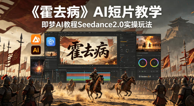 《霍去病》AI短片教学，即梦AI教程Seedance2.0实操玩法-办公驿站