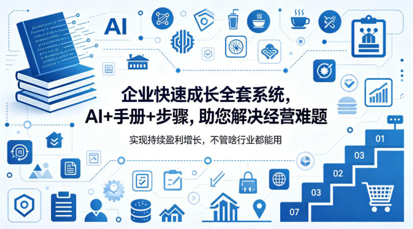 企业快速成长全套系统，AI+手册+步骤，助您解决经营难题，实现持续盈利增长，不管啥行业都能用-办公驿站