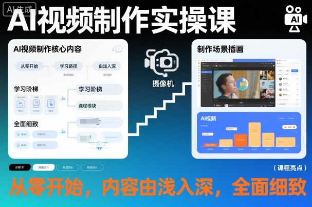 AI视频制作实操课，从零开始，内容由浅入深，全面细致-办公驿站