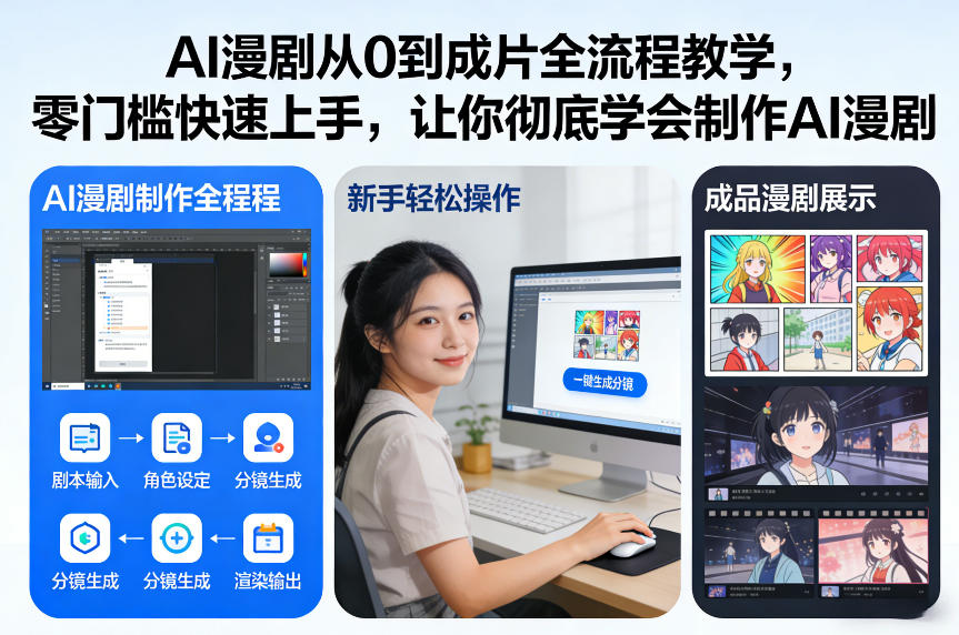 AI漫剧从0到成片全流程教学，零门槛快速上手，让你彻底学会制作AI漫剧【保姆级教程】-办公驿站