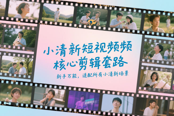 小清新短视频核心剪辑套路，新手万能，适配所有小清新场景-办公驿站