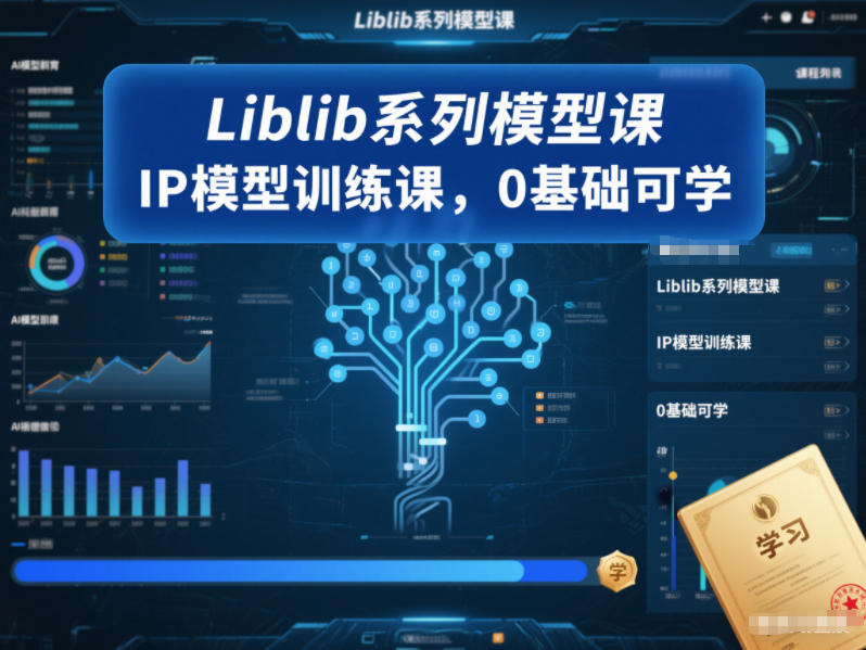 Liblib系列模型课，IP模型训练课，0基础可学-办公驿站