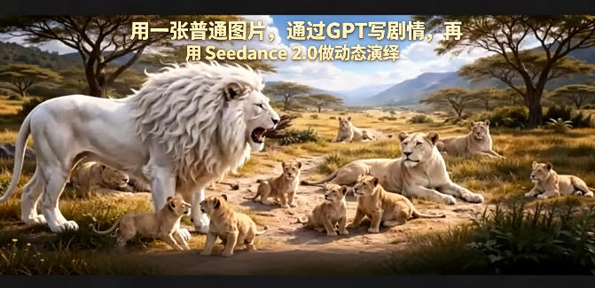 用一张普通图片，通过GPT写剧情，再用Seedance 2.0做动态演绎，居然能生成迪士尼风格搞笑动画-办公驿站
