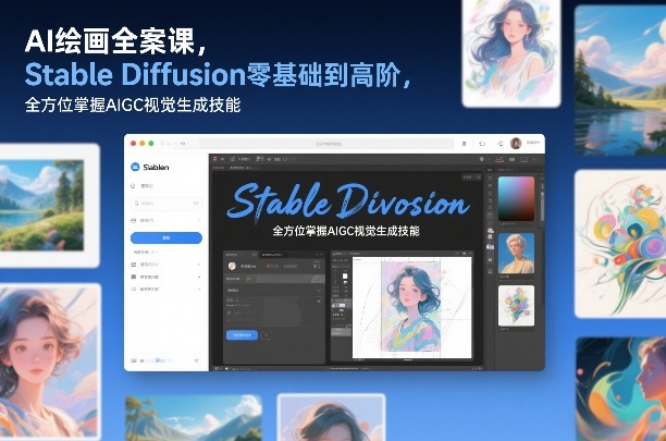 AI绘画全案课，Stable Diffusion零基础到高阶，全方位掌握AIGC视觉生成技能-办公驿站