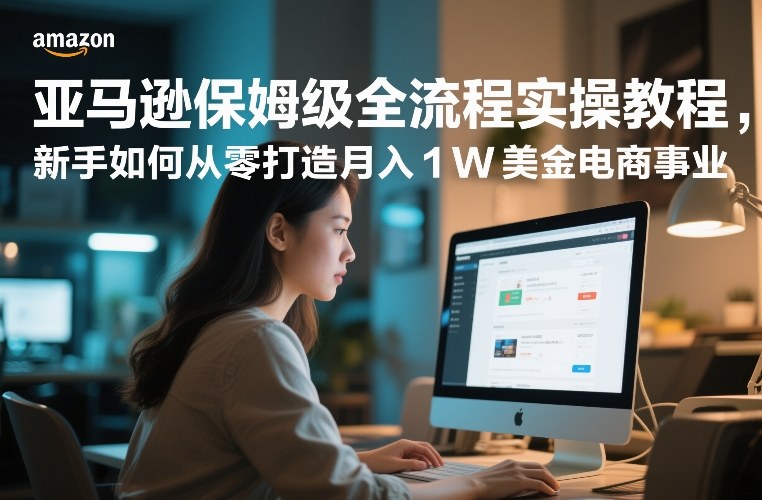 亚马逊保姆级全流程实操教程，新手如何从零打造月入1W美金电商事业-办公驿站