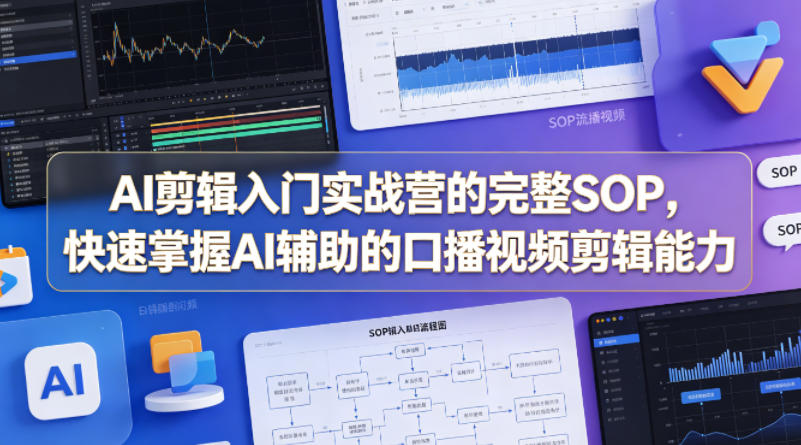 AI剪辑入门实战营的完整SOP，快速掌握AI辅助的口播视频剪辑能力-办公驿站