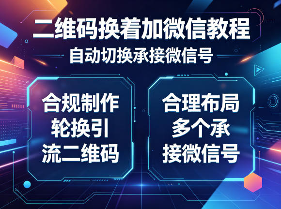 二维码换着加微信教程，自动切换承接微信号，合规制作轮换引流二维码，合理布局多个承接微信号-办公驿站