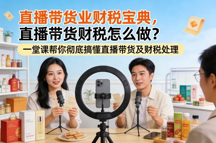 直播带货业财税宝典，直播带货财税怎么做？一堂课帮你彻底搞懂直播带货及财税处理-办公驿站