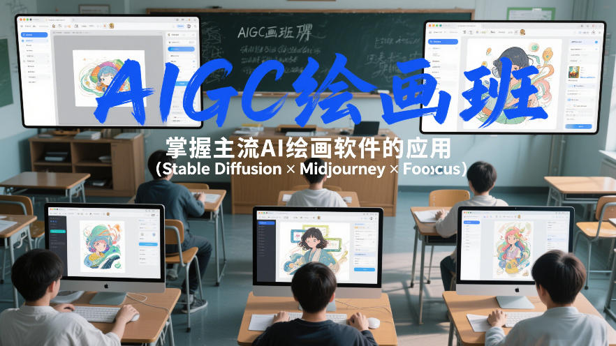 AIGC绘画班，掌握主流Ai绘画软件的应用（Stable Diffusion x Midjourney x Fooocus）-办公驿站