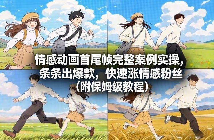 情感动画首尾帧完整案例实操，条条出爆款，快速涨情感粉丝（附保姆级教程）-办公驿站