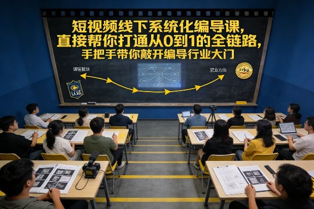 短视频线下系统化编导课，直接帮你打通从0到1的全链路，手把手带你敲开编导行业大门-办公驿站