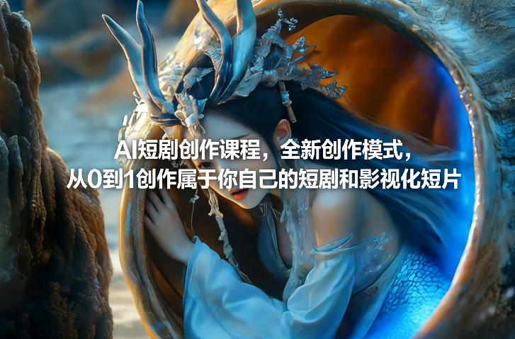 AI短剧创作课程，全新创作模式，从0到1创作属于你自己的短剧和影视化短片-办公驿站