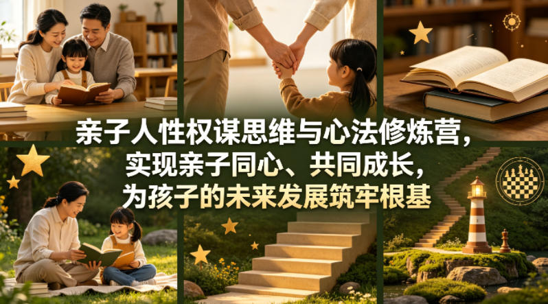 亲子人性权谋思维与心法修炼营，实现亲子同心、共同成长，为孩子的未来发展筑牢根基【音频】-办公驿站