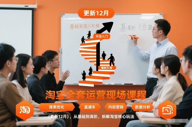 淘宝全套运营现场课程（更新12月），从基础到高阶，拆解淘宝核心玩法-办公驿站