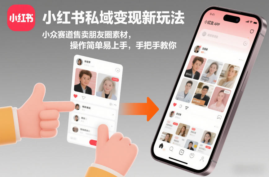 小红书私域变现新玩法，小众赛道售卖朋友圈素材，操作简单易上手，手把手教你-办公驿站