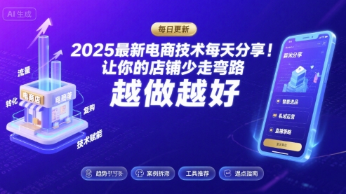 2025最新电商技术每天分享，让你的店铺少走弯路，越做越好(更新11月)-办公驿站