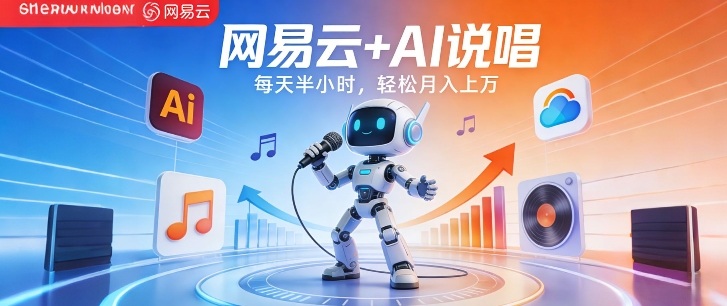 网易云+AI说唱，每天半小时，AI内容创作+流量变现，轻松月入1W-办公驿站