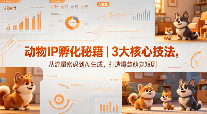 动物IP孵化秘籍｜3大核心技法，从流量密码到AI生成，打造爆款萌宠短剧-办公驿站