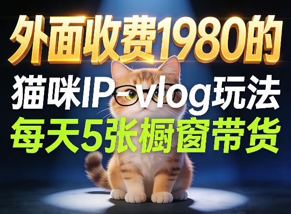 宠物赛道猫咪IP-vlog玩法，26条视频涨粉29W，每天5张橱窗带货拆解-办公驿站