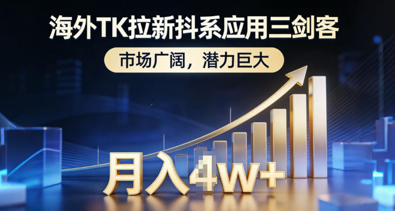 海外TK拉新抖系应用三剑客，市场广阔，潜力巨大，月入1w+-办公驿站