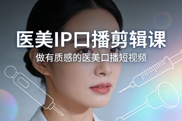 医美IP口播剪辑课，做有质感的医美口播短视频-办公驿站
