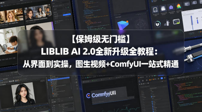 【保姆级无门槛】LIBLIB AI 2.0全新升级全教程：从界面到实操，图生视频+ComfyUI一站式精通-办公驿站