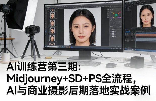 AI训练营第三期：Midjourney+SD+PS全流程，AI与商业摄影后期落地实战案例-办公驿站