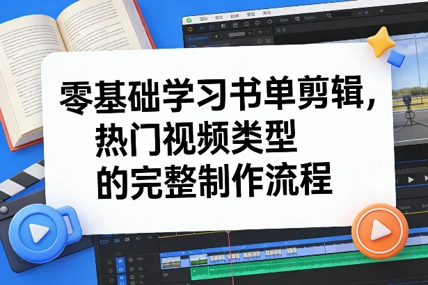 零基础学习书单剪辑，热门视频类型的完整制作流程（更新2026）-办公驿站