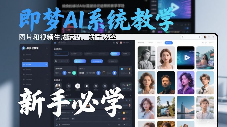 即梦AI系统教学，图片和视频生成技巧，新手必学-办公驿站